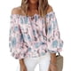 thumbnail image 4 of Blusa Con Estampado Floral, Moda, Suelta, Con Hombros Descubiertos, Manga Acampanada, Poliéster, Informal, Para Trabajo De Oficina ANGGREK Ocean Broad Surfboard Fins, 4 of 4