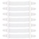 thumbnail image 1 of 16 piezas de sábana ajustable correas de sábana elástica clips de sábana de servicio pesado para sujetar cubiertas de colchón de chapa blancos, 1 of 6