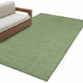 thumbnail image 2 of Grass Green 4x6 Area Rugs, Farmhouse Burlap Solid Green Color Modern Linen Texture Non-Skid Rubber Backing Large Rectangle Rugs - Living Room Bedroom Home Office, Indoor Floor Carpets Washable Rug, 2 of 9