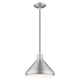 thumbnail image 4 of 41178-66 Livex Lighting Metal Shade - 1 Light Mini Pendant in Coastal Style - 10.5 Inches wide by 14 Inches high-Brushed Aluminum Finish, 4 of 10