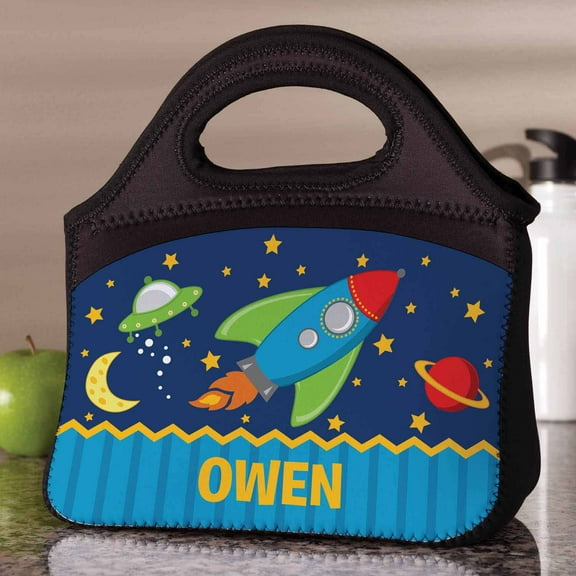 Personalized Rocket To Space Kids Lunch Bag