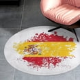 thumbnail image 4 of Spanish Flag Round Carpet Circle Rug Outdoor Patio Area Rug Washable Large Area Rugs Hallway Room Decor Fitness Mats, 4 of 8