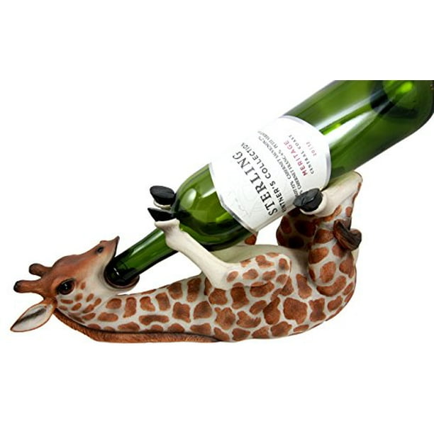 Atlantic Collectibles Safari Thirsty Long Necked Giraffe Wine Bottle