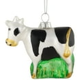 thumbnail image 3 of Northlight 3" White and Black Cow Glass Christmas Ornament, 3 of 6