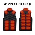 thumbnail image 2 of Hombres Mujeres invierno USB infrarrojo 21 áreas de calefacción chaleco chaqueta cuello alto hombres invierno chaleco eléctrico calentador, 2 of 5