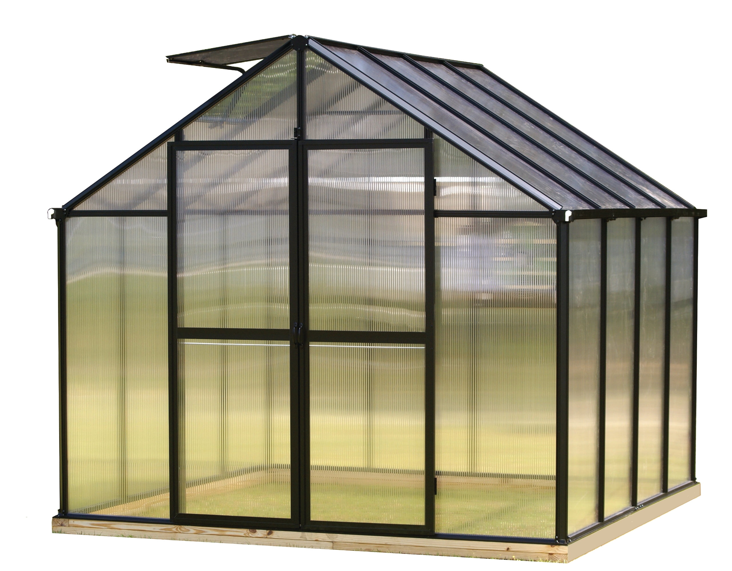 Monticello 8FT x 8FT Black Greenhouse