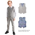 thumbnail image 3 of Boys Linen Suits Set, Boys Slim Fit Suit for Leisure or Party Holiday, 3 of 12