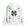 thumbnail image 3 of Girls Long Sleeve Hoodie Cute Four Leaf Clover Graphic Pullover Sweatshirt Kids Daily Casual Activewear St Patricks Day Clothes for Teen, 3 of 5