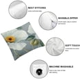 thumbnail image 4 of SHANXI Throw Pillow Covers White Flowers Print Cushion Cover Soft Pillow Cases for Home Sofa Bed Chair Car Office Decorative 22x22in, 4 of 5