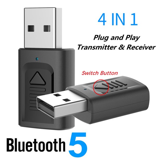 4in1 USB Bluetooth 5.0 Transmitter Receiver for Audio Transmitter