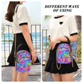 thumbnail image 6 of FORMRS Crossbody Bag for Women Quilted Travel Shoulder Cell Phone Purse with Chain Strap Handbag, Vibrant Geometric Pattern, 6 of 7