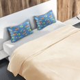 thumbnail image 5 of Yayeee Pillowcase King Size Set of 2 Satin Wrinkle Resistant Envelope Pillow Case, Blue Cartoon Galaxy, 5 of 8