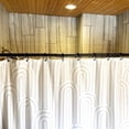 thumbnail image 3 of 12 Pack Shower Curtain Rings,Plastic Shower Curtain Hooks,Decorative Round Easy Snap Closure Hanger Bathroom Shower Window Rod (Black), 3 of 8