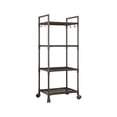 thumbnail image 1 of Black S Plastic Rolling Storage Cart Kitchen Rack Multi Layer Trolley 138X42X32Cm Black S, 1 of 7