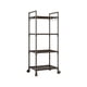 thumbnail image 2 of Carro de almacenaje para cocina con estantes de múltiples capas, plástico impermeable, ruedas giratorias 360°, para baño, despensa, lavandería y oficina, blanco o negro., 2 of 6