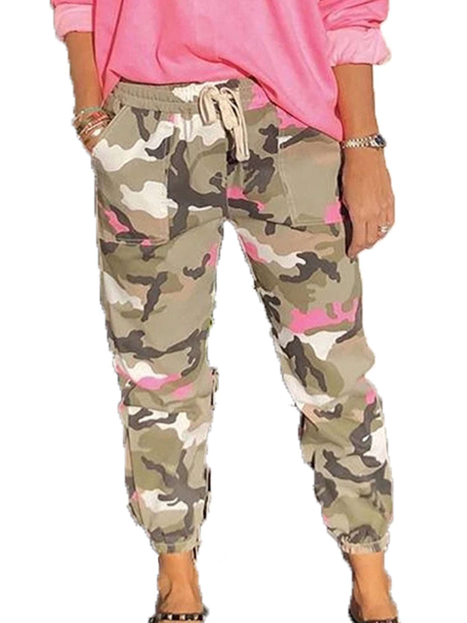 New Ladies Women Camouflage Army Zip Stretchy Pull On Jeggings Legging Size 8-20 