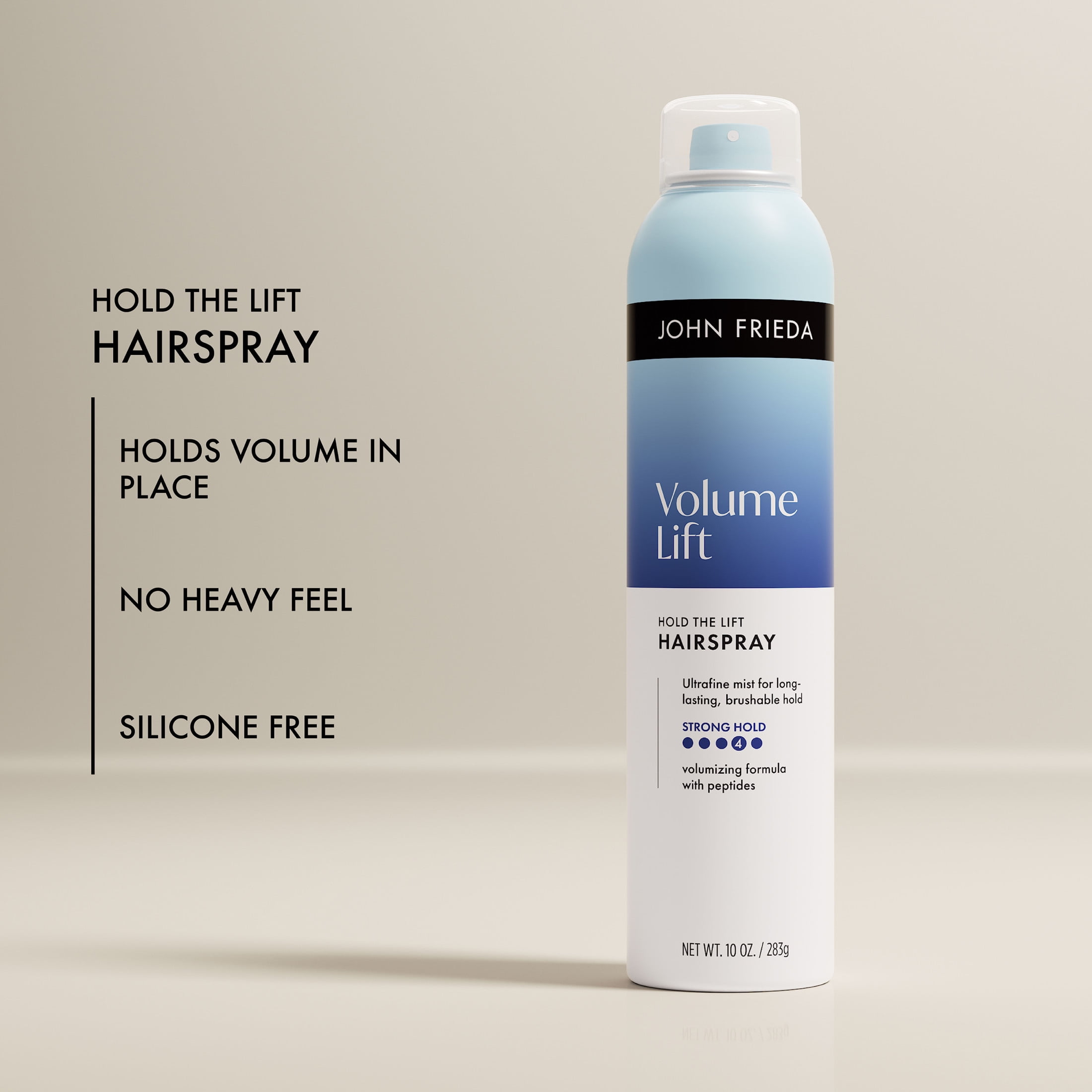 John Frieda Volume Lift Hold the Lift Hairspray, Volumizing Hairspray For Women and Men, 10 oz