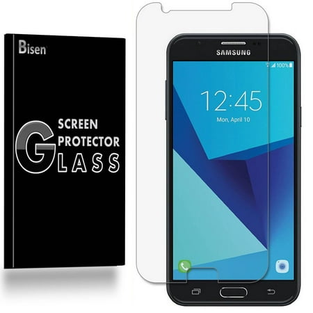 Samsung Galaxy J7 V / J7V [BISEN] 9H Tempered Glass Screen Protector, Anti-Scratch, Anti-Shock, Shatterproof, Bubble Free