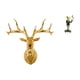 thumbnail image 1 of Escultura Majestuosa De Cabeza De Ciervo Y Estatua Caprichosa De Rana Camarera, Obra De Arte Creativa De Resina Animal Para Decoración única De Pared Y Mesa De Oficina En Casa., 1 of 8