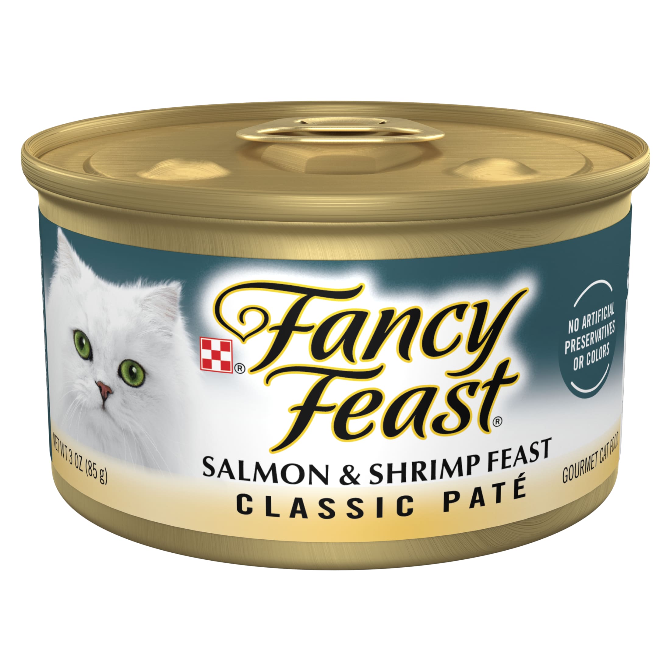 Purina Fancy Feast Classic Pate Kitten Food, Wet Cat Food, Salmon & Shrimp, 3 oz Can