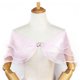thumbnail image 1 of PinkWedding chal de gasa nupcial con lazo Clip malla encogimiento de hombros Bolero señora elegante fiesta, 1 of 5