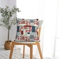 thumbnail image 2 of Fuzoiu Patchwork In Country Style Print Square Pillow Cover,Hidden Zipper Design,Luxury Square Pillow Case, Throw Pillow,Couch Cushion-24"x24", 2 of 2