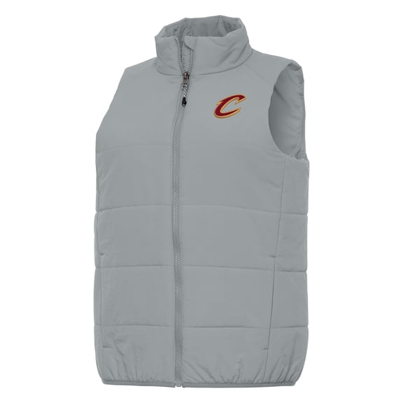 Women's Antigua Gray Cleveland Cavaliers Experience Full-Zip Vest