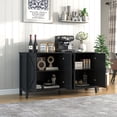 thumbnail image 2 of 59" Sideboard Cabinet, Modern Buffet Cabinet with Adjustable Shelves and 4 Doors, Large Coffee Bar Table with Dtorage, Wood Console Cabinet, for Living Room, Dining Room, 2 of 9