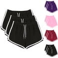 thumbnail image 2 of Gnshining 3PC Yoga Shorts for Women Summer Elastic Waist Shorts Casual Beach Shorts Wide Leg Athleisure Shorts Sweat Shorts High Waisted Sports Pants with Drawstring, 2 of 7