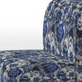 thumbnail image 4 of Designart « Neo-Gothic Allure In Cobalt Blue I » Fauteuil d'Appoint Rembourré à Motif Floral Bleu - Fauteuil de Style Cottage pour Salon, 4 of 7