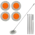 thumbnail image 1 of Microfibre Floor Mops with 4 Removable Rods and 4 Mop Pads Washable Wall Mops Set Wet Reusable  Dry Dust Mop, 1 of 7