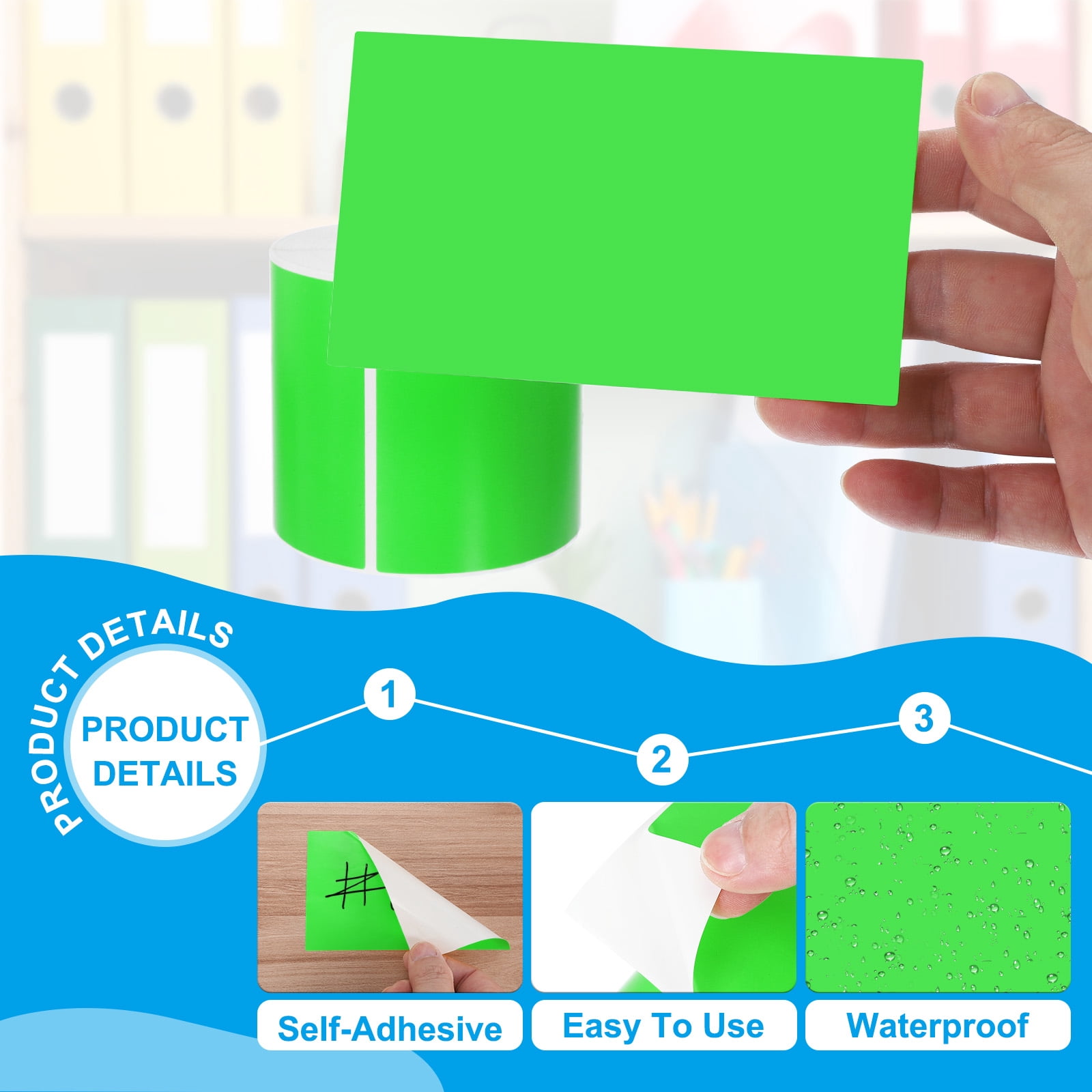 Uxcell Rectangular Color Coding Labels Rectangle Colored Labels Sticker Moving Stickers Label Tags Fluorescent Green