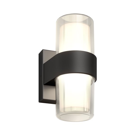 Artika Colton Modern Outdoor Wall Light Fixture, Matte Black