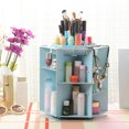 thumbnail image 1 of Clearance Sale Wooden 360 Degrees Rotatable Makeup Cosmetics Jewelry Storage Box Case Organizer For Cosmetics Dresser Desktop, 1 of 4