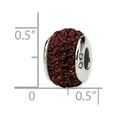 thumbnail image 2 of Sterling Silver Reflections Crimson Full Crystal Bead Charm - Measures 12.73x8.18mm Wide, 2 of 2