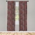 thumbnail image 3 of Ambesonne Colorful Curtains, Woman Kisses Lipstick Art, Pair of 28"x63", Black and Red, 3 of 5