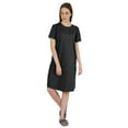 thumbnail image 5 of Inkmeso Solid Casual Summer T-Shirt Dress For WoMen's Loose Fit Short Sleeve Tunic Sleep Dress, 5 of 7