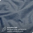 thumbnail image 2 of Bare Home Flannel Sheet Set - 100% Cotton - Deep Pocket - Split King, Heathered Indigo, 5-Pieces, 2 of 7