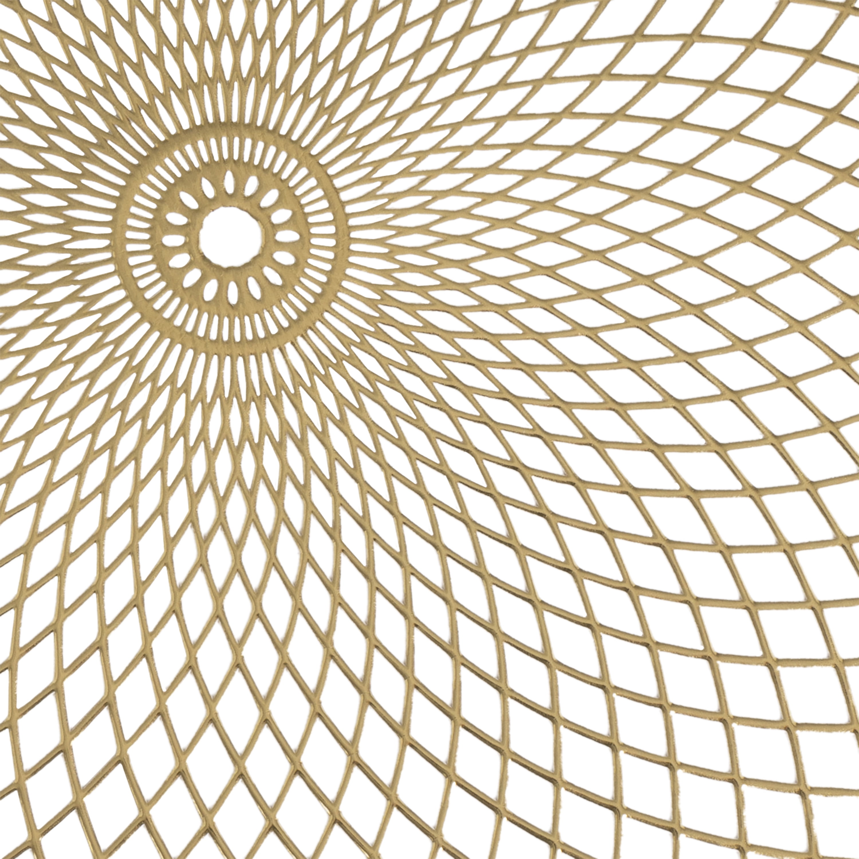 Home Details Set of Four Cut Out Round Place Mats, Gold