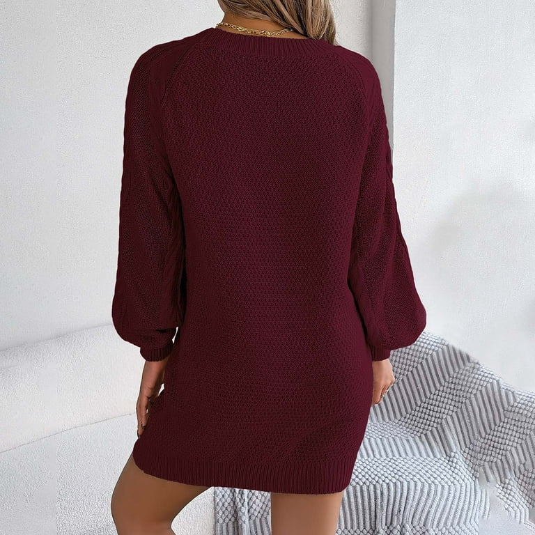 chinese dress ladies Sweater Dress for Women Fall Winter Knit Long Sleeve Casual Loose Pullover  Hoodies Short Flared Sweatshirts Dresses (Black, S) at Amazon Women's  Clothing store