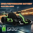 thumbnail image 4 of Kerry Yoo K61 Go Kart, 24V Kids Electric Drift Kart, Crazy Cart Ride on Toys for Kids Teen 6+ , 3-position Adjustable Seat, 300W Motors, EVA Tires, 8.5 MPH-Green, 4 of 6