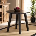 thumbnail image 5 of Baxton Studio Ela Modern and Contemporary Dark Brown Finished 35-Inch-Wide Round Wood Dining Table, 5 of 5