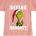 thumbnail image 3 of Dr. Seuss - The Grinch Define Naughty - Toddler And Youth Girls Short Sleeve Graphic T-Shirt, 3 of 5