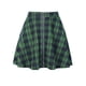 thumbnail image 1 of Minifalda de cuadros estilo patinadora metálica con cremallera y cintura alta para mujer Allegra K Verde XL, 1 of 7