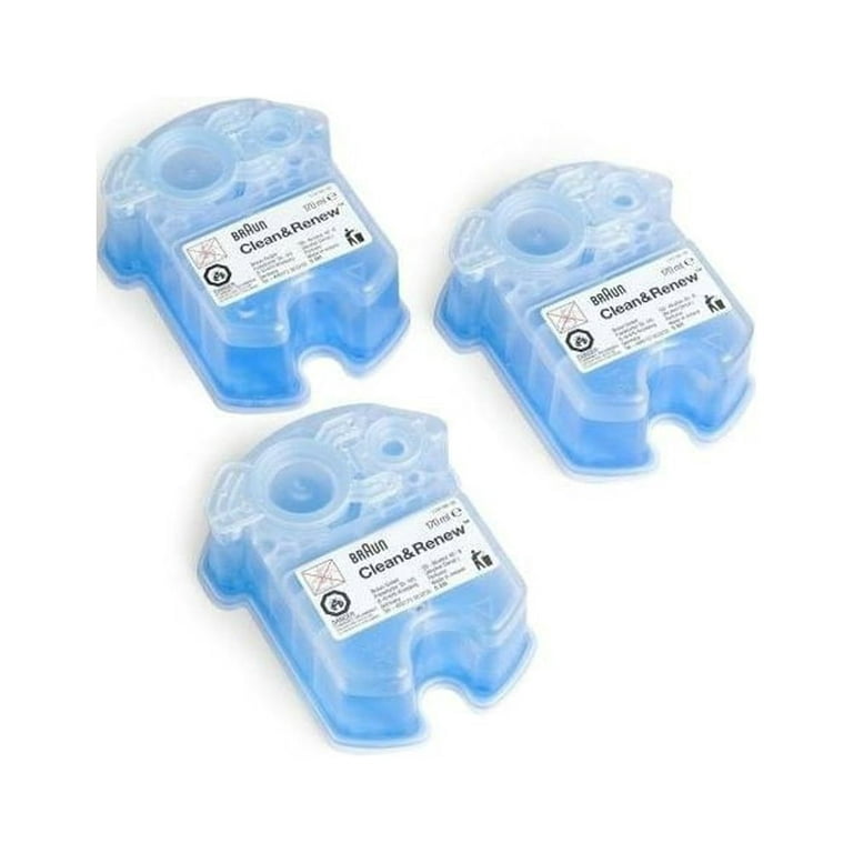 Braun Shaver Clean and Renew 3 Pack Cleaning Solution Refill Cartridges  CCR3 