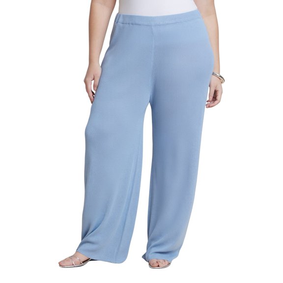 ELOQUII Women's Plus Size Semi Sheer Knit Pant