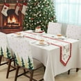 thumbnail image 4 of Christmas Tree Chair Covers Set of 6 Green Gold Trees Snowflakes Linen Texture Chair Back Covers Stretch Removable Washable Slipcovers Protector for Dining Room Kitchen Party Decor, 4 of 5