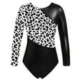 thumbnail image 3 of Lejafay Kids Girls Shiny Long Sleeve Gymnastics Leotards Ballet Unitards Dance Tops Athletic Black 6, 3 of 6