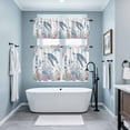 thumbnail image 4 of Sea Turtles Kitchen Curtains Valances and Tiers Set of 3 Retro Watercolor Coral Seaweed Seahorse Tier Curtains and Valance with Rod Pocket for Small Windows, 27.5"x24", 4 of 9