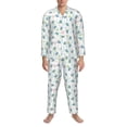 thumbnail image 3 of Salouo Sea Turtle Print Button-Front Long Sleeve Pajama Set for Men, Soft 2Pjs Men's Long Sleeve Sleepwear-Medium, 3 of 7